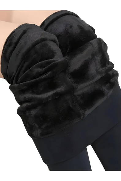 AFA Larosa 1.kalite Kadın Siyah Içi Peluşlu Kışlık Ömürlük Unisex Termal Tayt ürün görseli 1