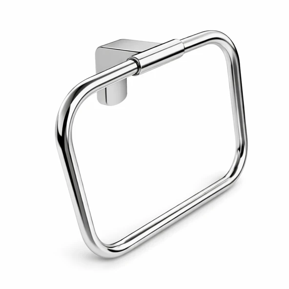 Metal (1 Adet) Vidalı Krom Renk Kare Havluluk Banyo Lavabo İçin Metal Havluluk Vida İçinde ürün görseli 1