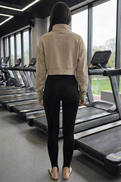 BELVÜ Kadın Topuğu Açık Spor Taytı ürün görseli 1