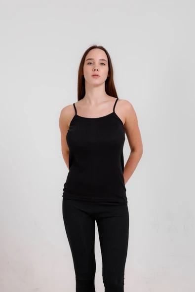GİYSEM 4'lü Basic Fitilli İp Askılı Atlet Ekonomik ve Uygun - Resim 3