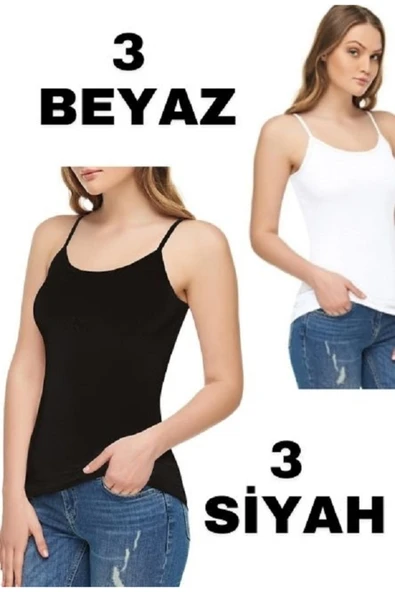 TUTKU ELİT Modal Elastan I?p Askılı Atlet 6'lı ürün görseli 1