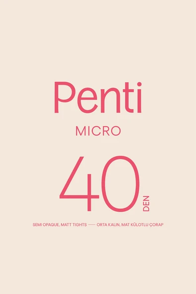 PENTİ Micro 40 Kestane Külotlu Çorap-licious - Resim 2