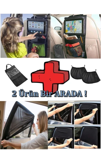 baffhome Araç Tablet Tutucu Ve Araba Yan Cam Güneşlik Araç Oto Sineklik 2 Ürün Birden ürün görseli 1
