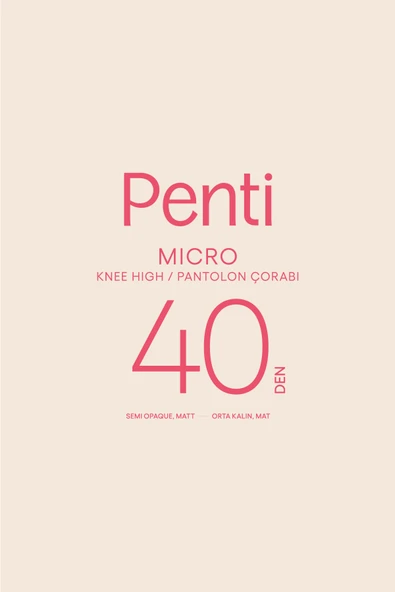 PENTİ Pantolon Çorabı Mikro 40 Siyah - Resim 3