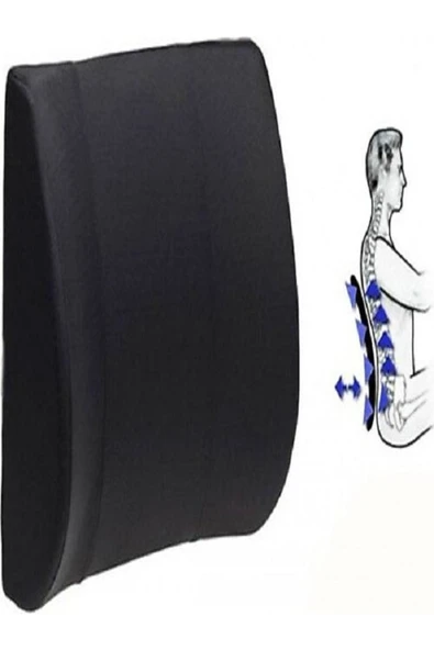 baffhome Unisex Siyah Ortopedik Koltuk Minderi Araç Sandalye Bel Sırt Desteği Bel Dik Duruş Destek ürün görseli 1