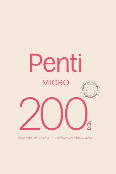 PENTİ Siyah Micro 200 Külotlu Çorap-Pentilicious - Resim 3