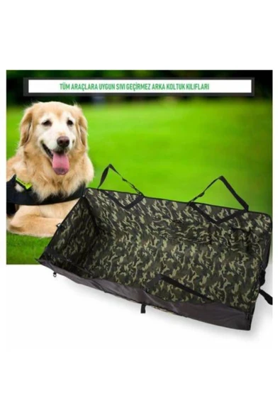 baffhome 2 Adet Araç Içi Arka Koltuk Sıvı Geçirmez Kedi Köpek Örtüsü (kamuflaj Desenli) Bunabayılacaksınız ürün görseli 1