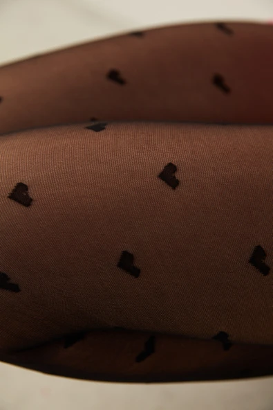 PENTİ Mini Heart Siyah Külotlu Çorap - Resim 2