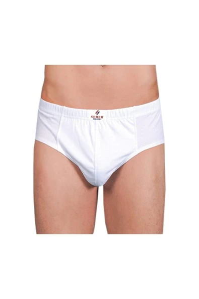 SEHER Erkek Yıldızı Beyaz 12'lı Slip Külot 005 ürün görseli 1