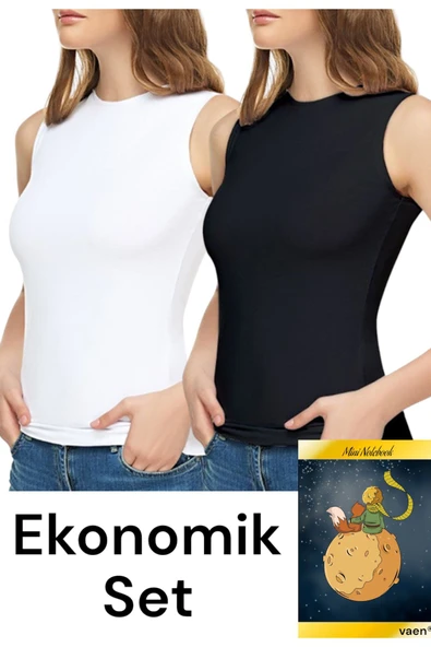 TUTKU ELİT Dilay Kadın Likralı Sıfır Kollu Elastan Bisiklet Yaka Atlet Badi ürün görseli 1