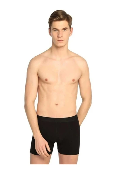TUTKU Siyah Elastan Lıkralı Pamuklu 5'li Paket Boxer 0114( Sbvg 0114) ürün görseli 1