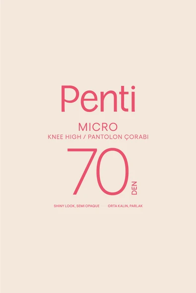 PENTİ Micro 70 Siyah Pantolon Çorabı - Resim 2