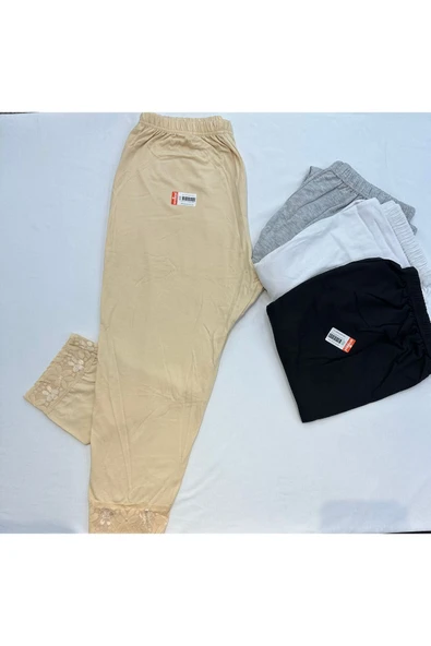 GİYSEM UNDERWEAR Pamuklu, 4'lü Ten,Gri,Siyah ve Beyaz Diz altı Diz Üstü, Etek-Pantolon Altı, Basic Tesettür-Tayt ürün görseli 1