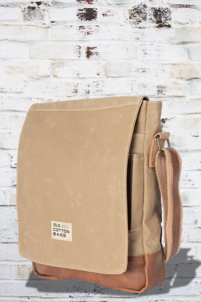 old cotton cargo 7112 Western S Su Geçirmez Kumaş Postacı Çantası – Unisex, Tablet Bölmeli ürün görseli 1