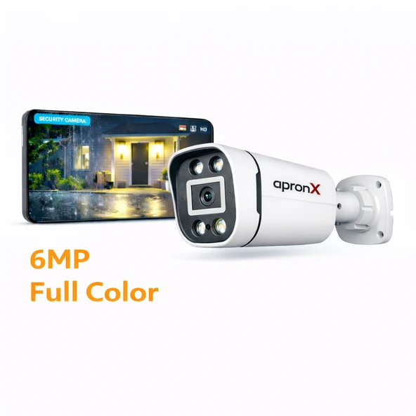 AX-BN260S 6mp 2.8mm Full Color Mikrofonlu Bullet Ip Kamera ürün görseli 1