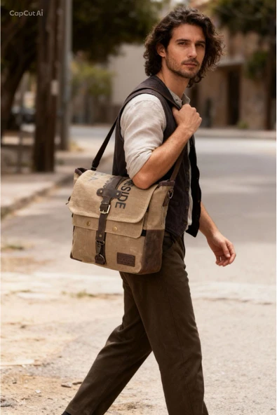 old cotton cargo 7211 GDS UMBER BAG UNİSEX ÇANTA ürün görseli 1