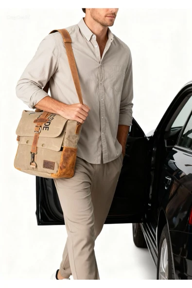 old cotton cargo 7211 GDS UMBER BAG UNİSEX ÇANTA ürün görseli 1