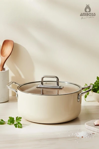 Sera Nova Doğal Seramik Derin Tencere 20 cm 2.8 Litre - Latte ürün görseli 1