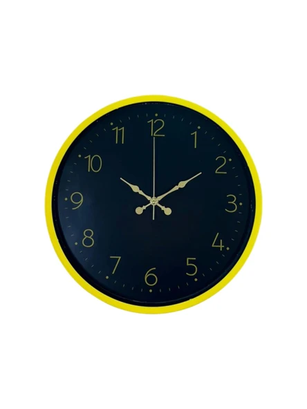 36 Cm Sarı Şık Duvar Saati - Resim 4