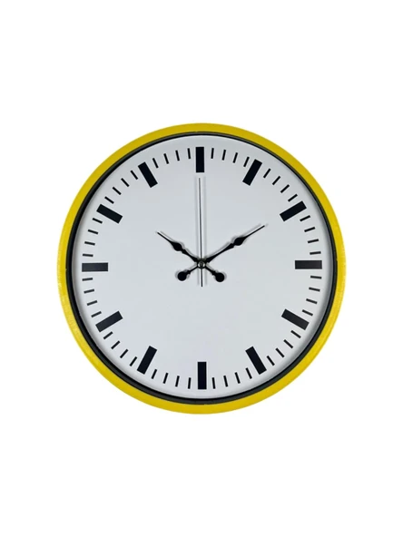 36 Cm Sarı Dekoratif Duvar Saati - Resim 4