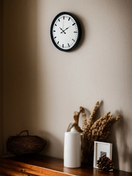 36 Cm Siyah Sade Standart Duvar Saati - Resim 3