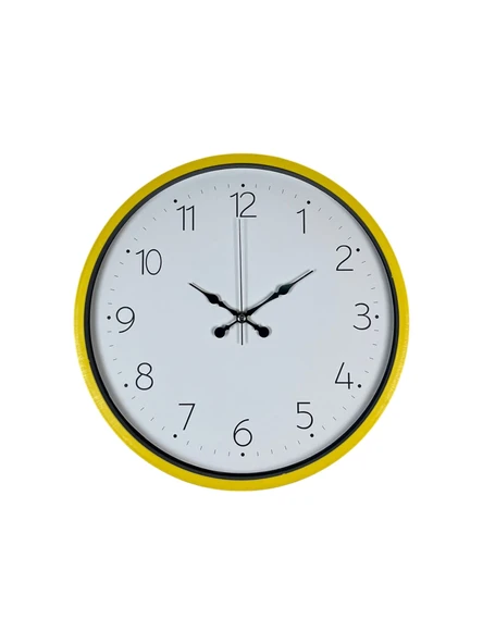 36 Cm Standart Sarı Duvar Saati - Resim 4