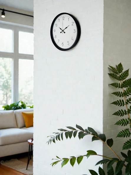 36 Cm Siyah Dekoratif Duvar Saati - Resim 3