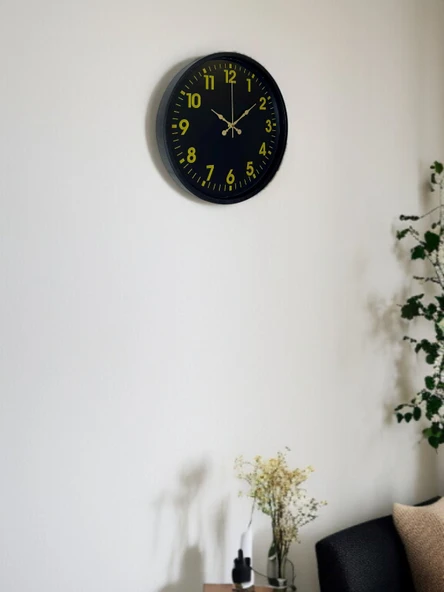 36 Cm Siyah Standart Duvar Saati - Resim 2