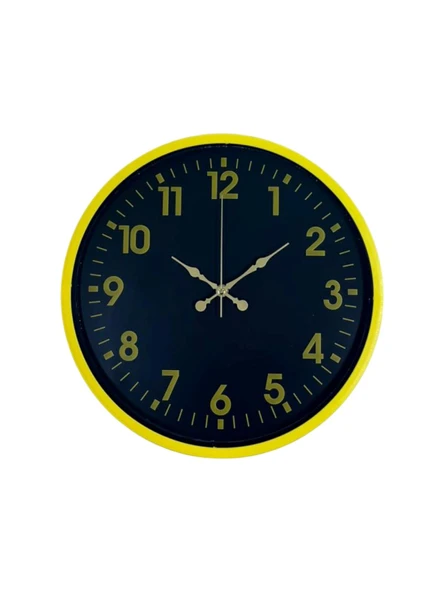 36 Cm Sarı Standart Duvar Saati - Resim 4