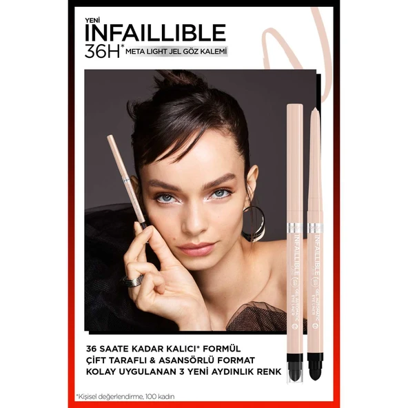 L'Oréal Paris Infaillible Meta Light Jel Göz Kalemi - Polar White ürün görseli 1