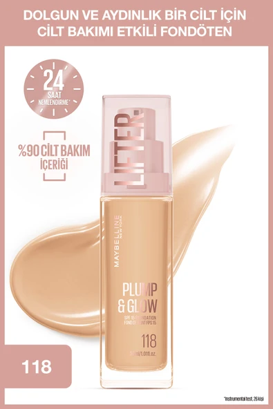Maybelline New York Lifter Niasinamid ve Hyalüronik Asit İçeren Aydınlatan Fondöten - 118 ürün görseli 1