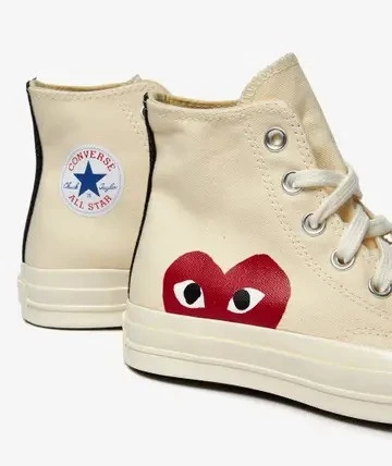 Big Heart Chuck 70 Hi x Converse - Krem - Resim 4