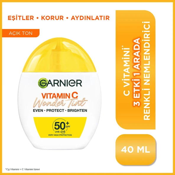 Garnier C Vitamini* 3 Etki 1 Arada Renkli Nemlendirici - Açık Ton ürün görseli 1