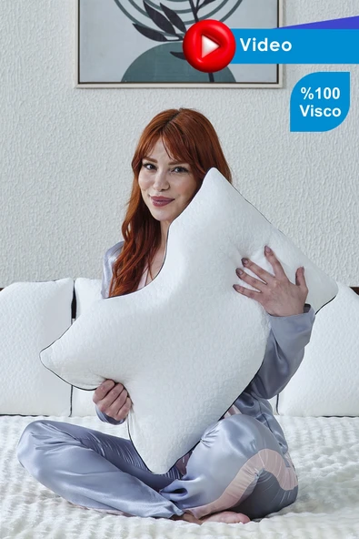 Shoulder Yan Yatanlar İçin Omuz Boşluklu Visco Yastık Horlama Yastığı Estetik Yastığı 60x40x14cm ürün görseli 1