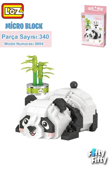 Loz Micro Block Serisi Panda 340 Parça Oyuncak Yapım Seti FFLZ-8804 ürün görseli 1