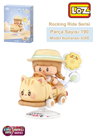 Loz Creative Serisi Sallanan Kahverengi Kedi Modeli 190 Parça Oyuncak Yapım Seti FFLZ-4306 ürün görseli 1