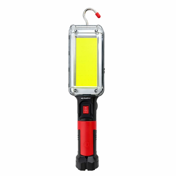Askılı Taşınabilir Şarjlı El Feneri 60 W 1200 Lümen USB Şarjlı Manyetik Mıknatıslı Güçlü Işık ürün görseli 1