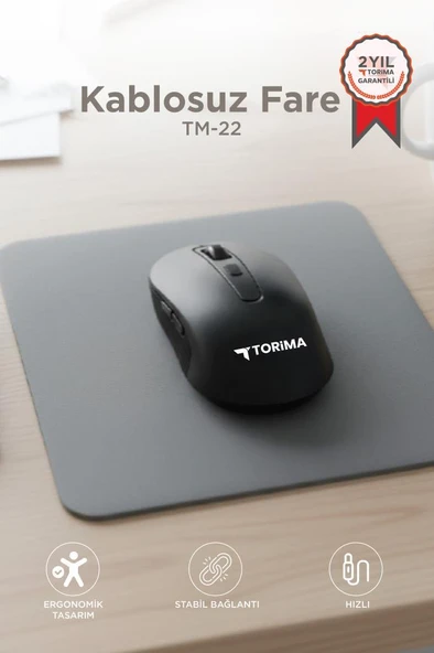 Kablosuz Mouse Usb Alıcılı Fare TM22 Siyah ürün görseli 1