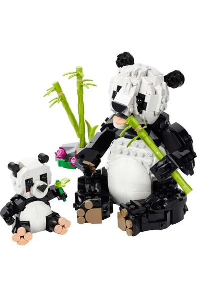 LEGO Creator 3’ü 1 Arada Vahşi Hayvanlar: Panda Ailesi 31165 - 8+ Yaratıcı Oyuncak Yapım Seti (626P ürün görseli 1