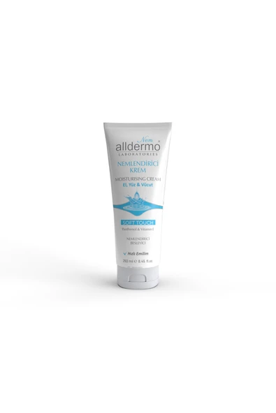 ALLDERMO SOFT TOUCH TÜP NEMLENDİRİCİ EL KREMİ 250 ML ürün görseli 1