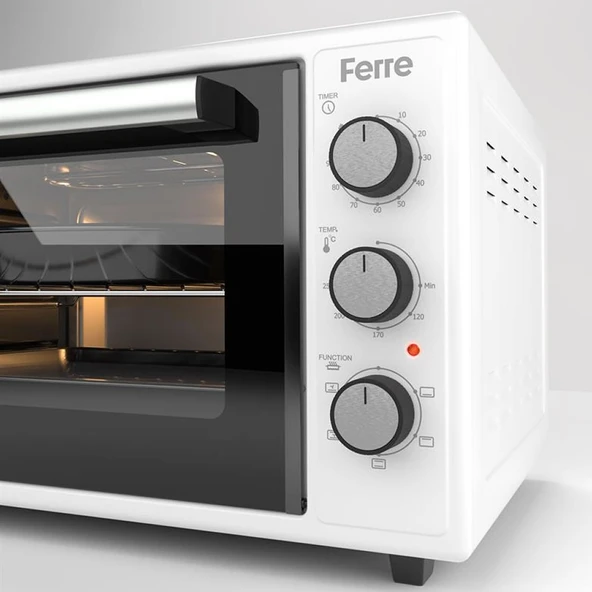 Ferre 45500 45 Litre 5 Program Turbo Mini Fırın - Beyaz - Resim 4