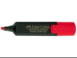 Faber Castell Fosforlu Kalem Kırmızı - 1 adet ürün görseli 1
