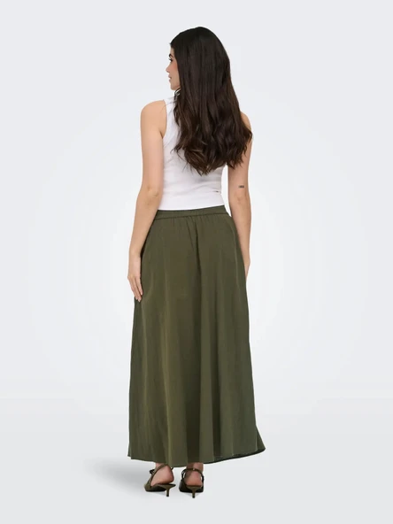 15372613 ONLTIZANA LONG SKIRT WVN NOOS - Resim 9