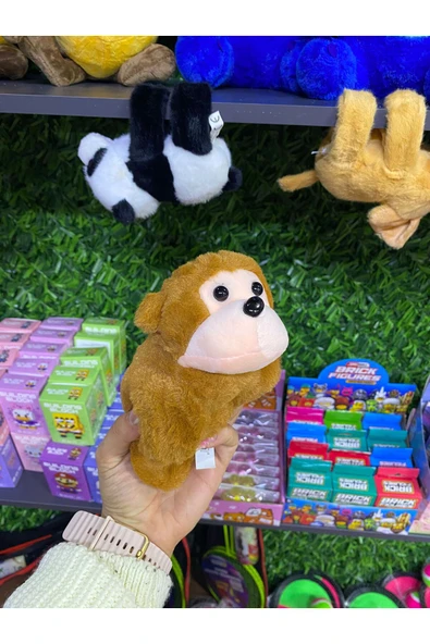 Mevsimsiz Çiçek Sevimli Peluş Bileklik Kola Takılan Maymun Oyuncak Bileklik Ve Dekor 18 cm ürün görseli 1
