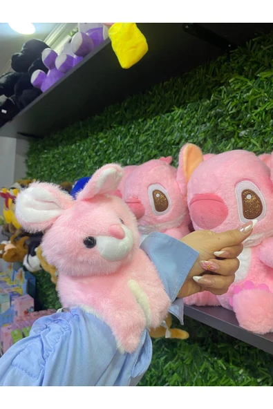 Mevsimsiz Çiçek Sevimli Peluş Bileklik Kola Takılan Tavşan Oyuncak Bileklik Ve Dekor 18 cm ürün görseli 1