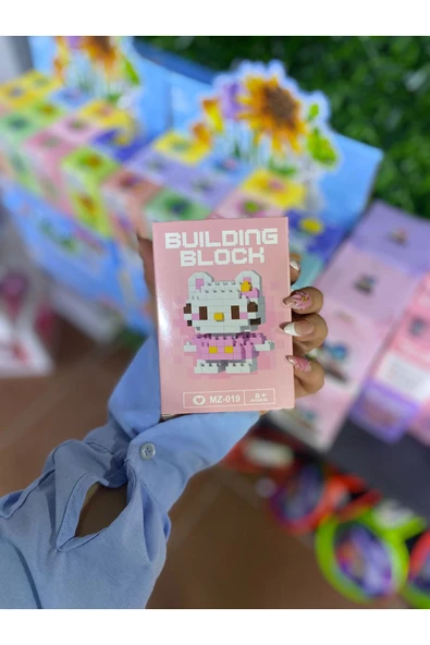 Mevsimsiz Çiçek Hello Kitty Figür lego 150+ parça çift hobi zeka ürün görseli 1