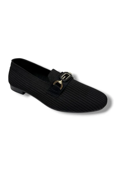 Ceylan Shoes 160-26 Triko Taşlı Toka Anatomik Kadın Babet ürün görseli 1