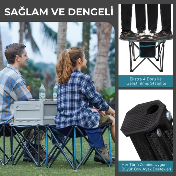 Fundango Cozy Stool Plus Ultra Konforlu Destekli Katlanır Tabure Black - Resim 5