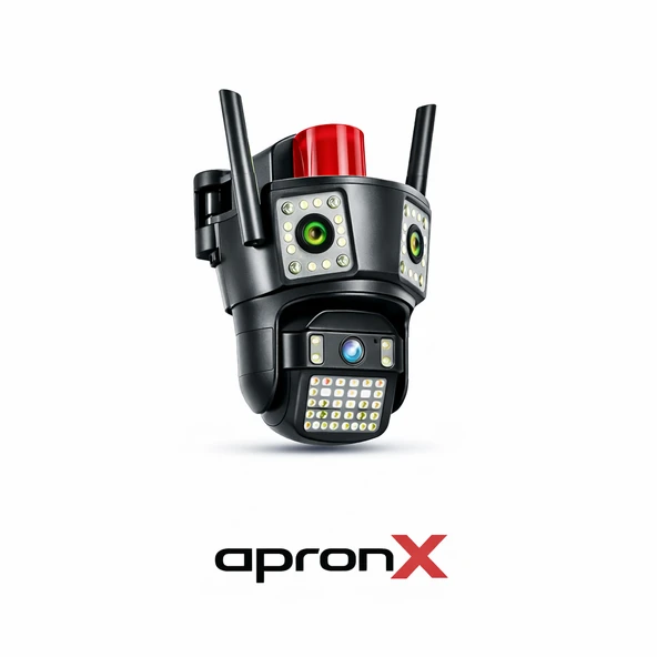 Apronx Apx-wpg490 9mp 3.6mm Üç Kamera 42 Led Wifi Ptz ürün görseli 1