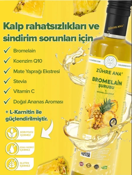 Zühre Ana Ananas Bromelain - Resim 2